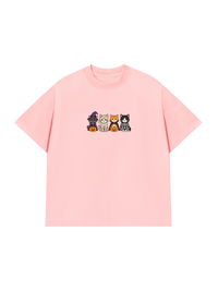 Áo Thun Relaxed Fit Cute Monster Cats