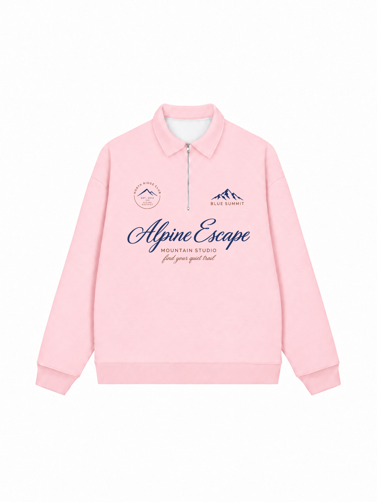 Áo Sweater Polo Nỉ Hai Da Alpine Escape