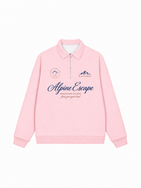 Áo Sweater Polo Nỉ Hai Da Alpine Escape