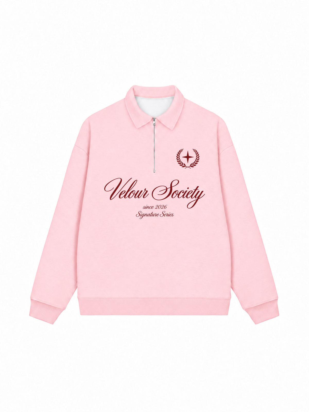 Áo Sweater Polo Nỉ Hai Da Velour Society