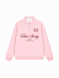 Áo Sweater Polo Nỉ Hai Da Velour Society