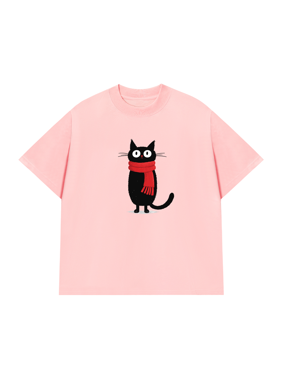 Áo Thun Relaxed Fit Red Scarf Cat
