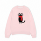 Áo Sweater Nỉ Hai Da Red Scarf Cat