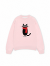 Áo Sweater Nỉ Hai Da Red Scarf Cat