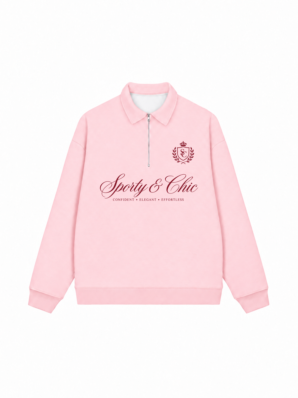 Áo Sweater Polo Nỉ Hai Da Sporty & Chic