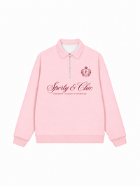 Áo Sweater Polo Nỉ Hai Da Sporty & Chic
