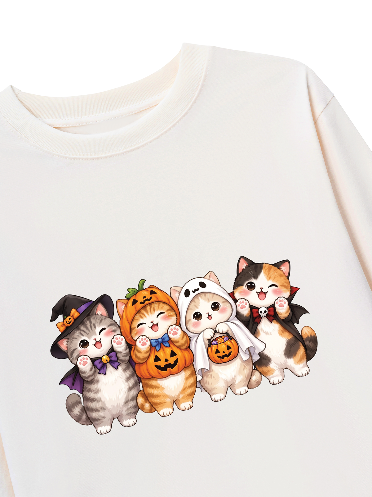 Áo Thun Dài Tay Meow Halloween