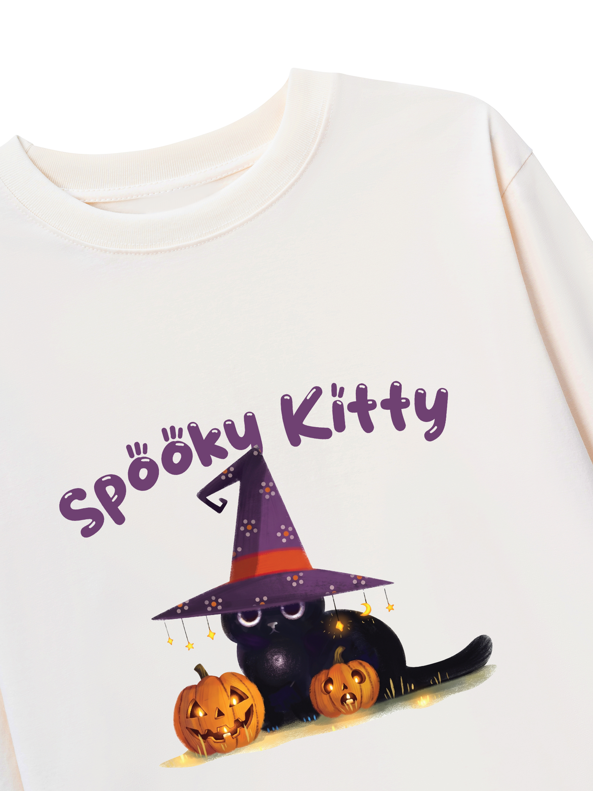 Áo Thun Dài Tay Spooky Kitty