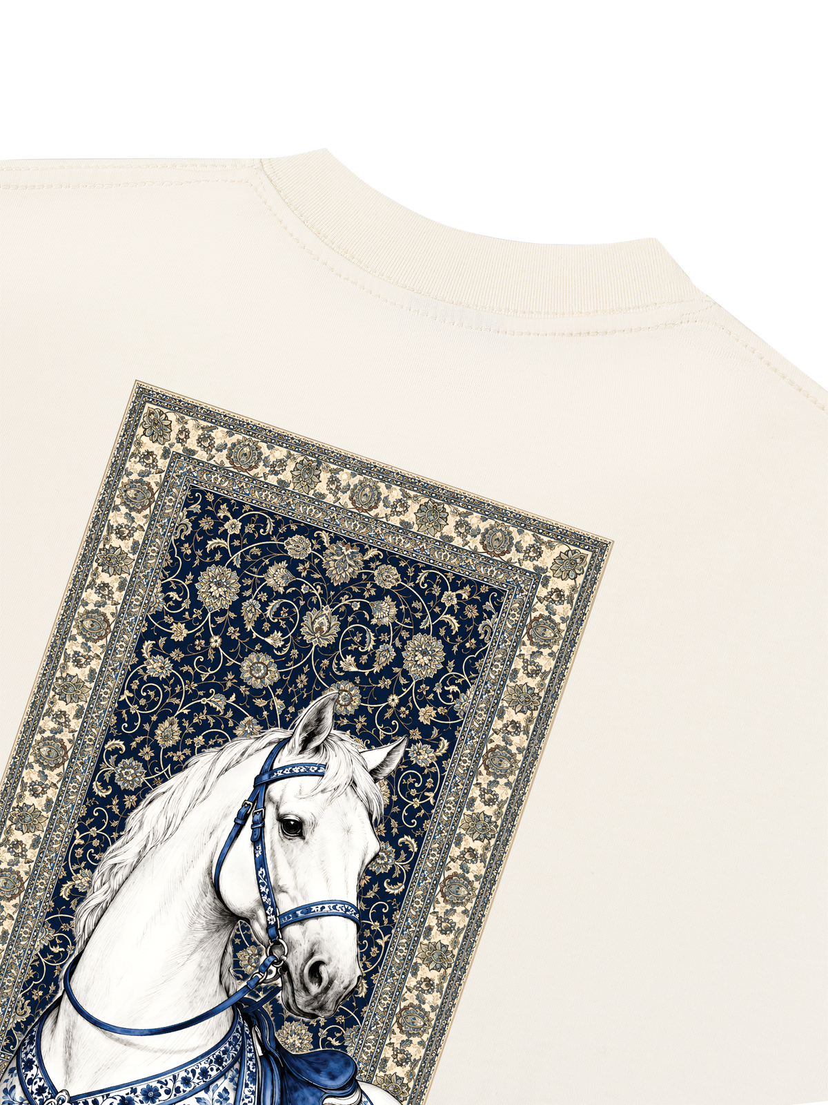 Áo Thun Boxy Blue Horse