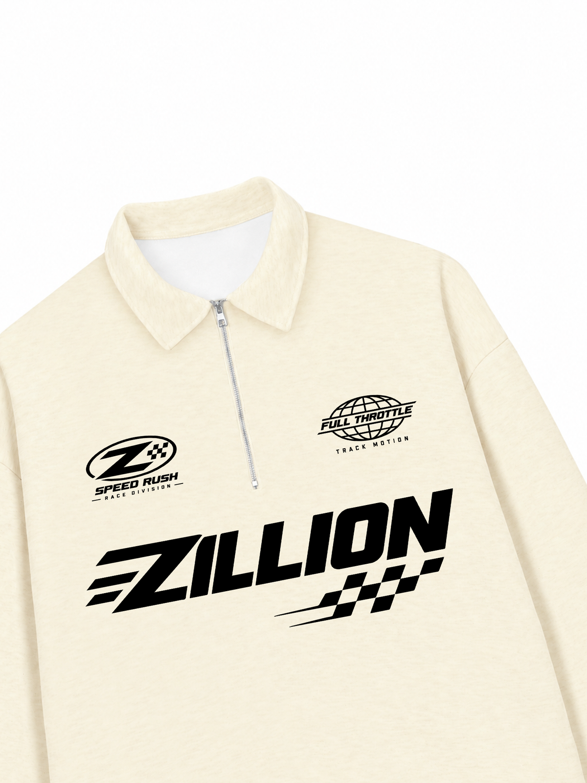 Áo Sweater Polo Nỉ Hai Da Zillion Speed Rush