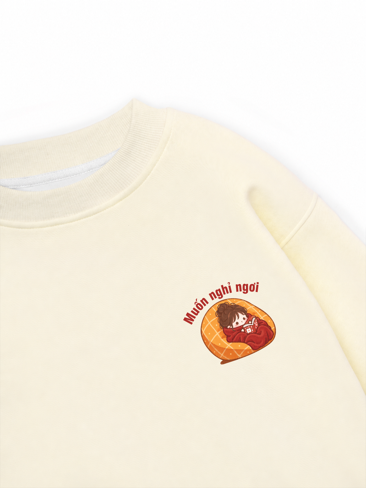 Áo Sweater Nỉ Hai Da Muốn Nghỉ Ngơi