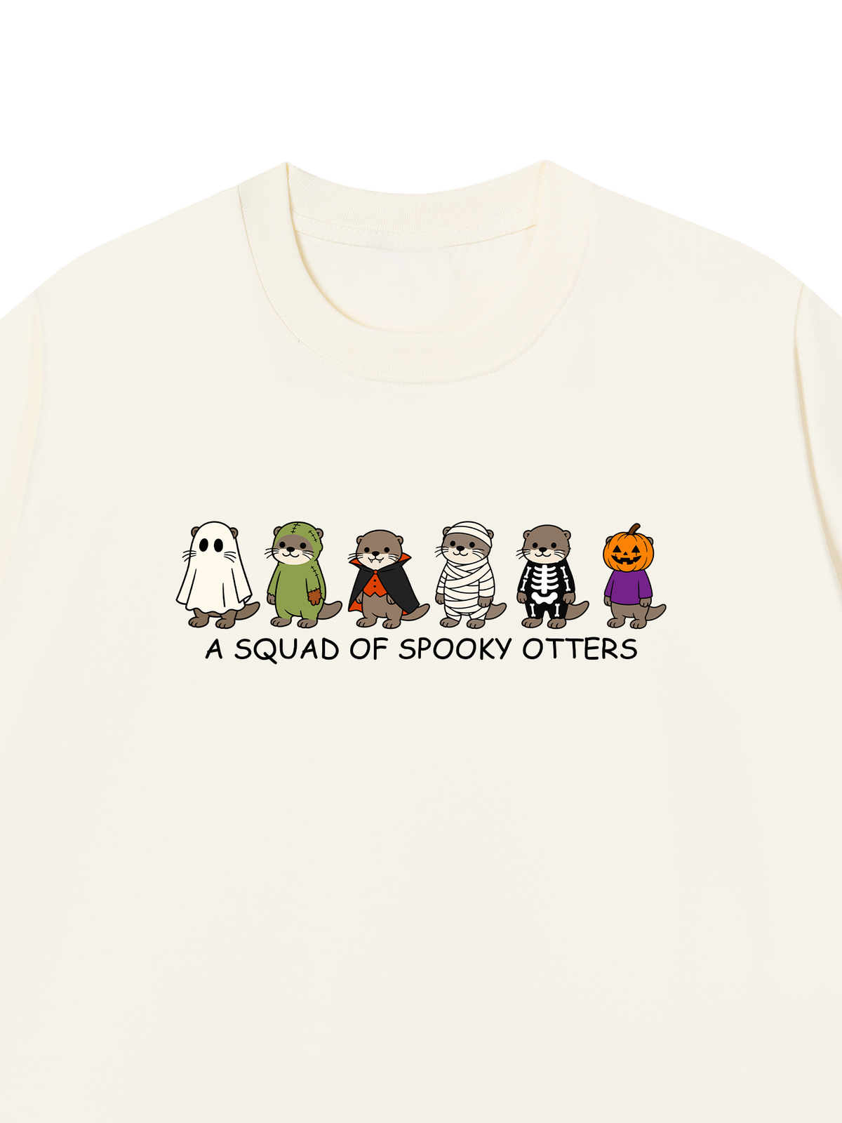 Áo Thun Relaxed Fit Halloween Otters Squad