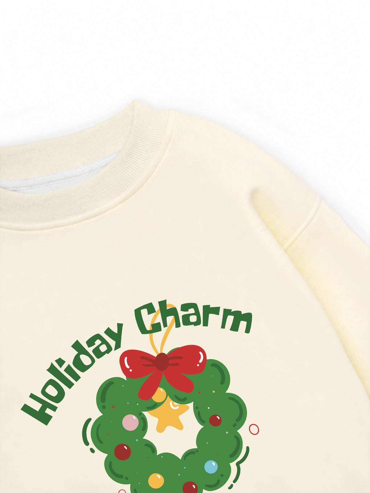 Áo Sweater Nỉ Hai Da Holiday Charm