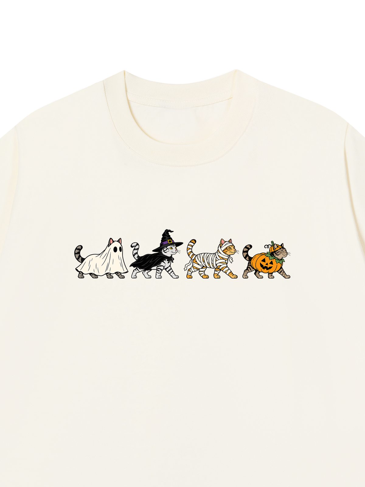Áo Thun Relaxed Fit Halloween Meow Squad