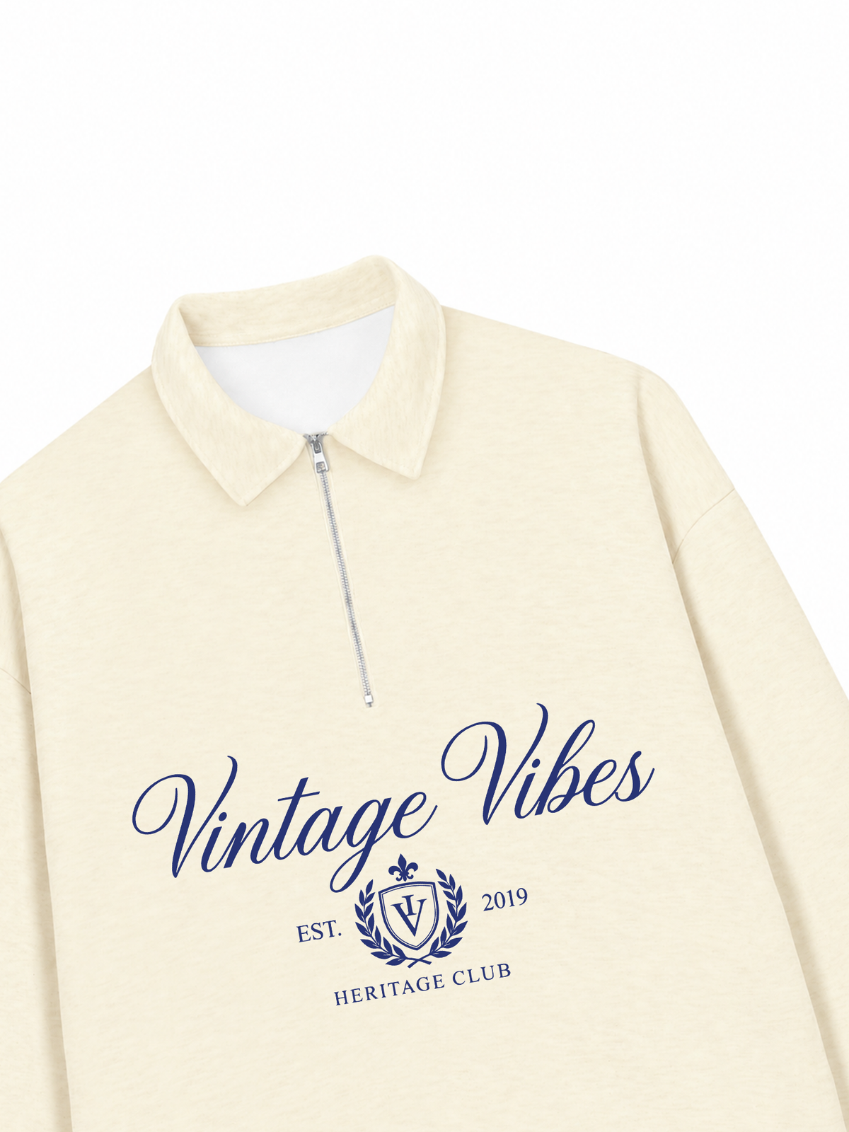 Áo Sweater Polo Nỉ Hai Da Vintage Vibe