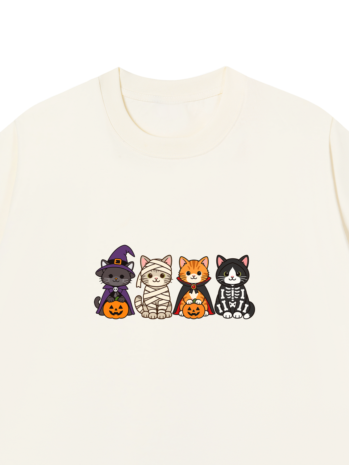 Áo Thun Relaxed Fit Cute Monster Cats