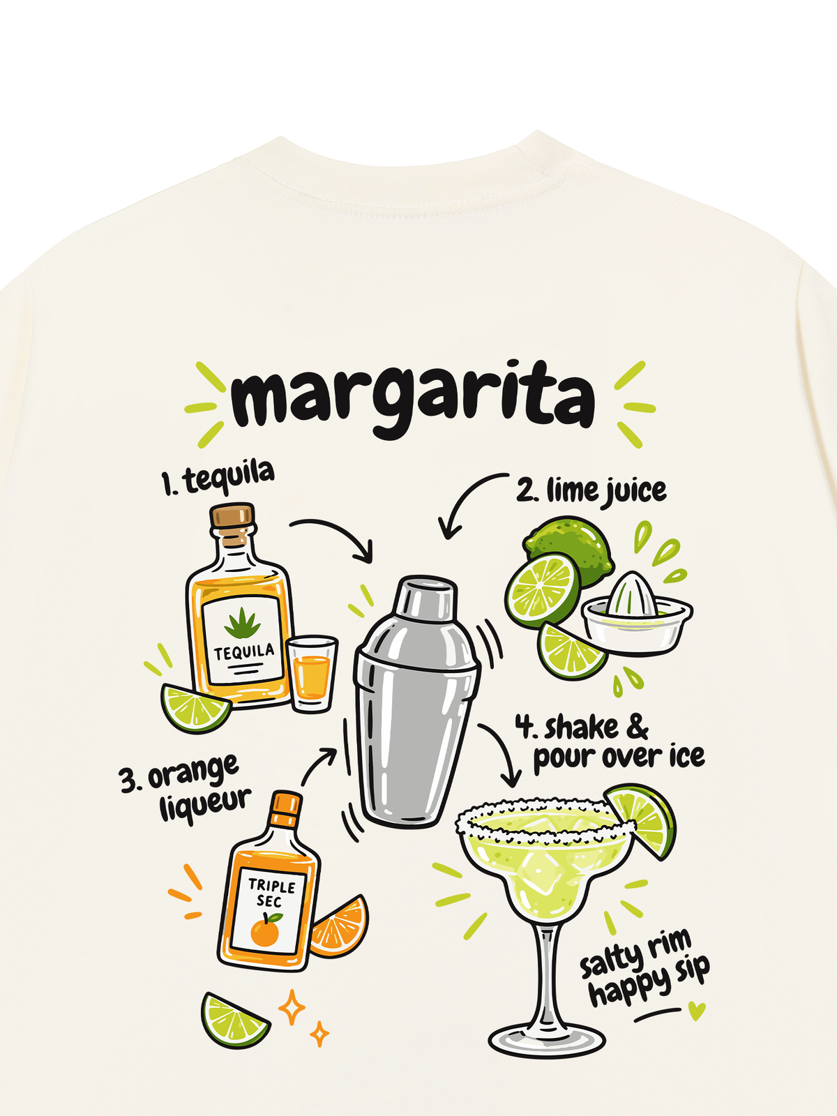 Áo Thun Relaxed Fit Margarita Happy Sip