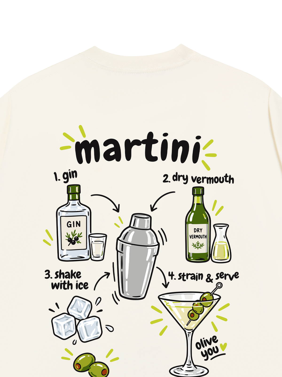 Áo Thun Relaxed Fit Martini Olive You