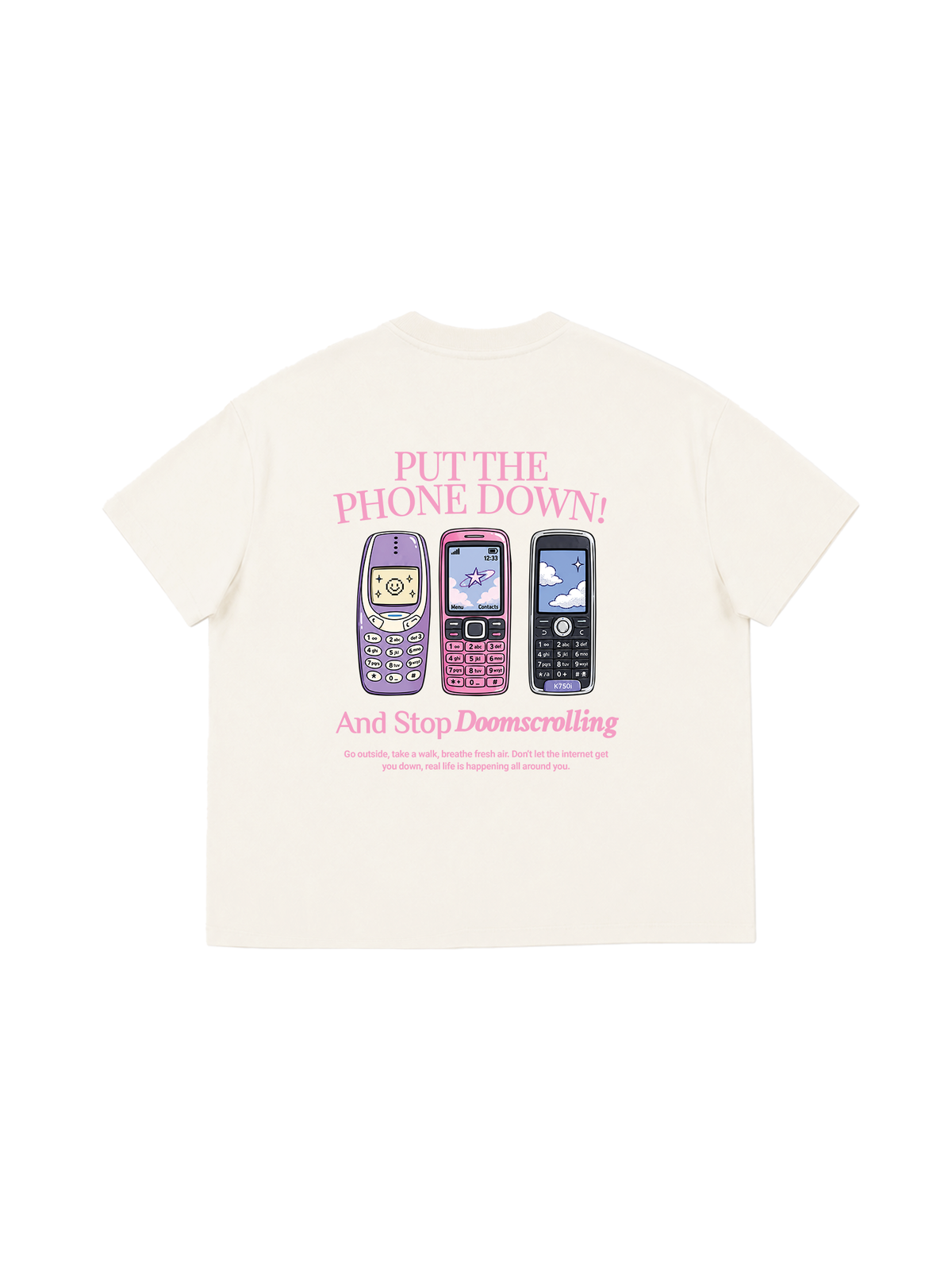 Áo Thun Boxy Put the Phone Down