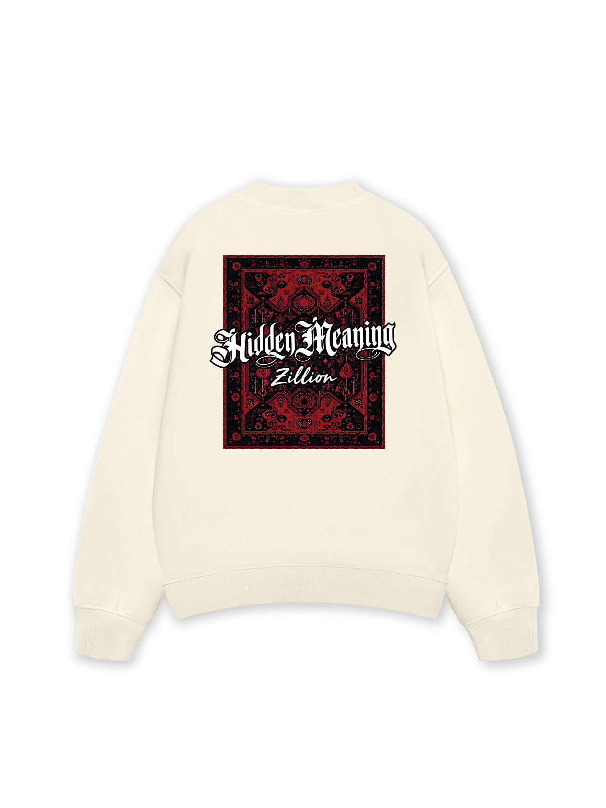 Áo Sweater Nỉ Hai Da Hidden Meaning Red Rug