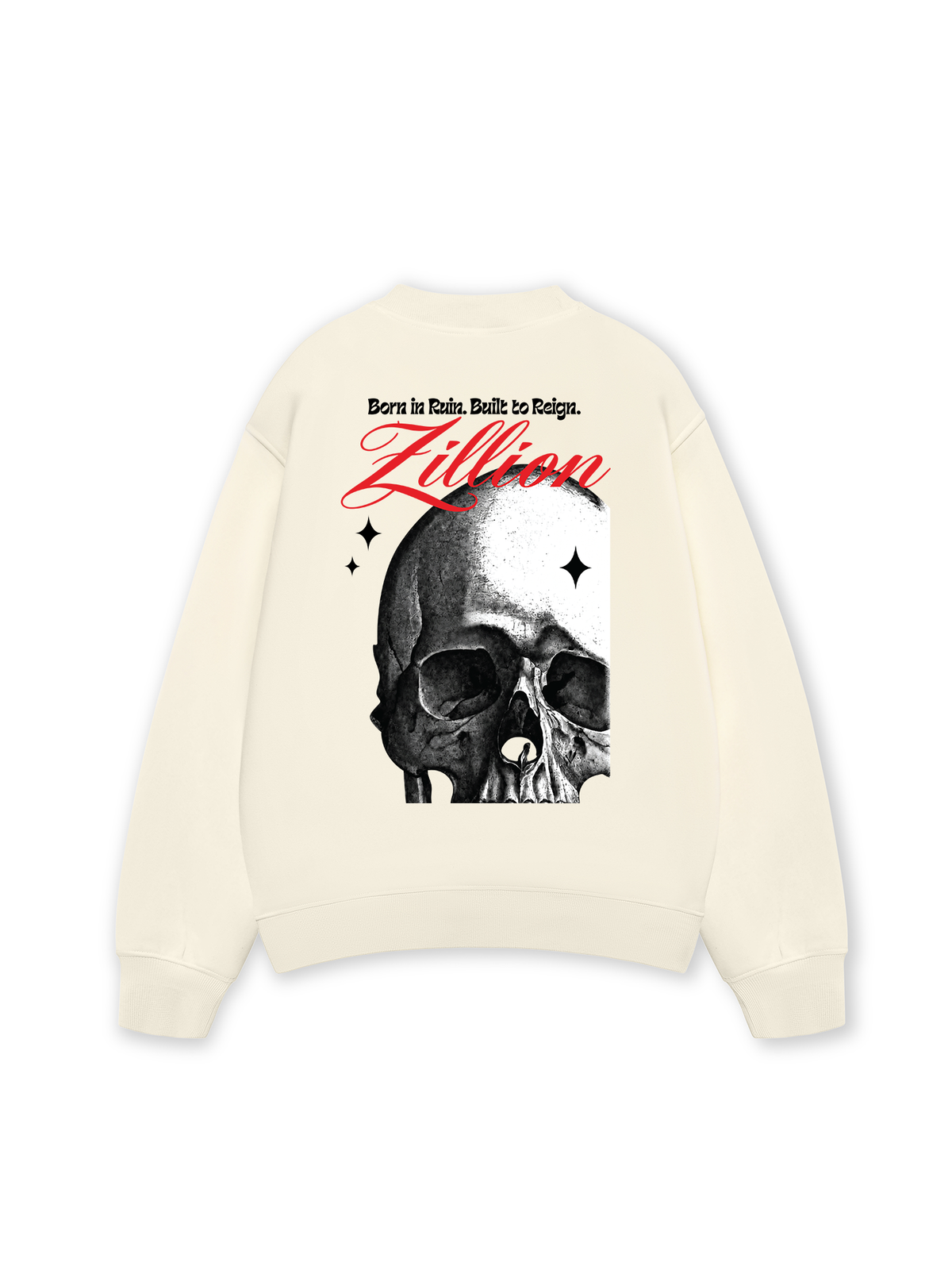 Áo Sweater Nỉ Hai Da Skull Zillion