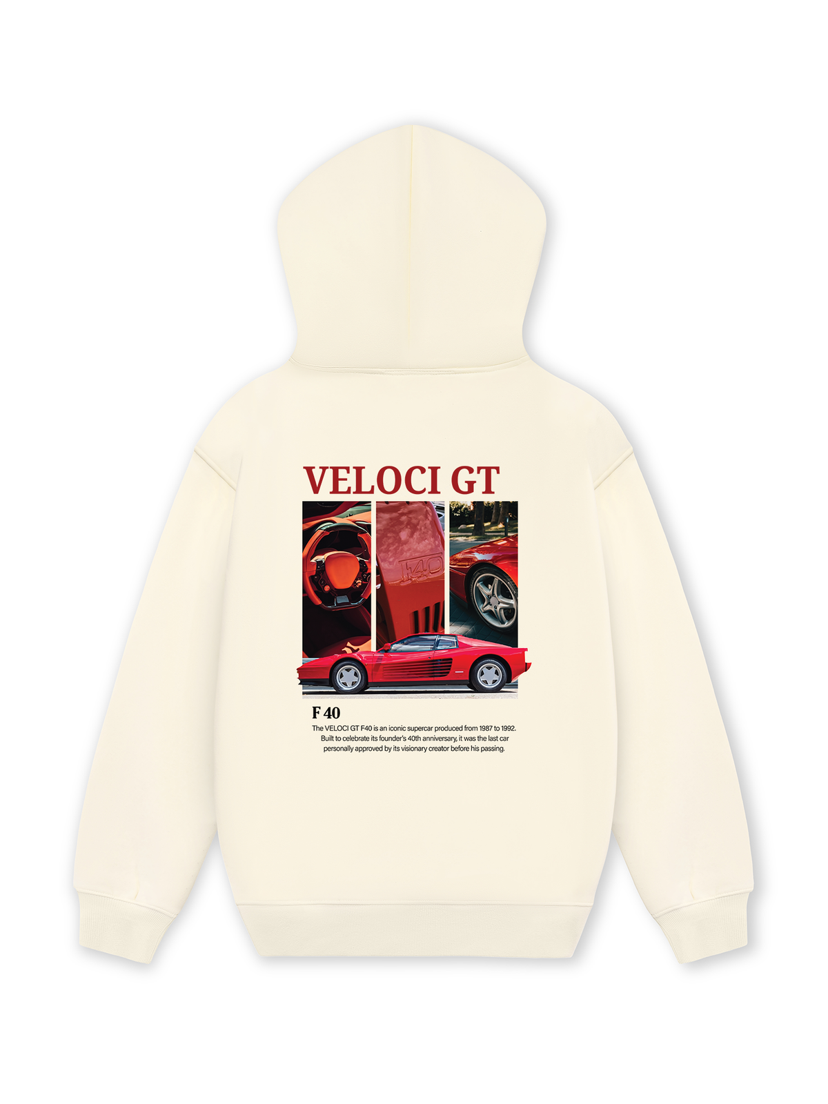Áo Hoodie Nỉ Hai Da Car Veloci GT F40