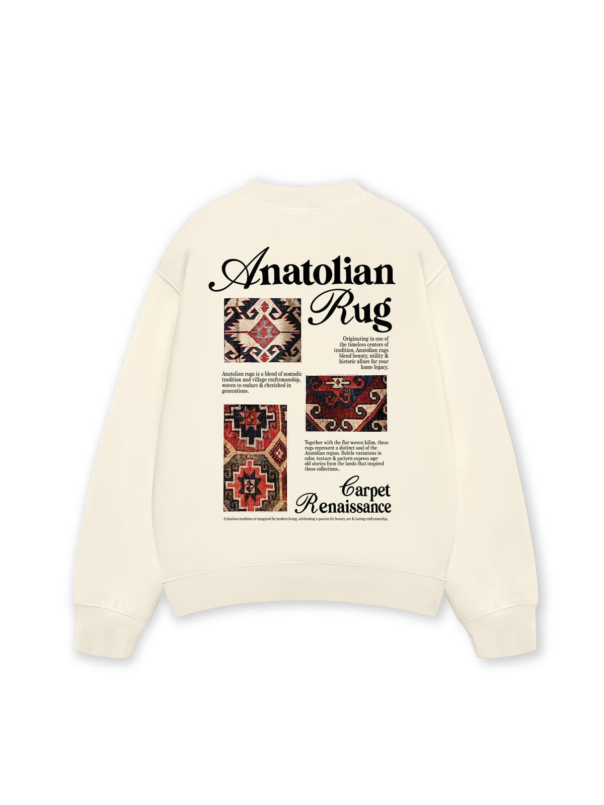 Áo Sweater Nỉ Hai Da Anatolian Rug