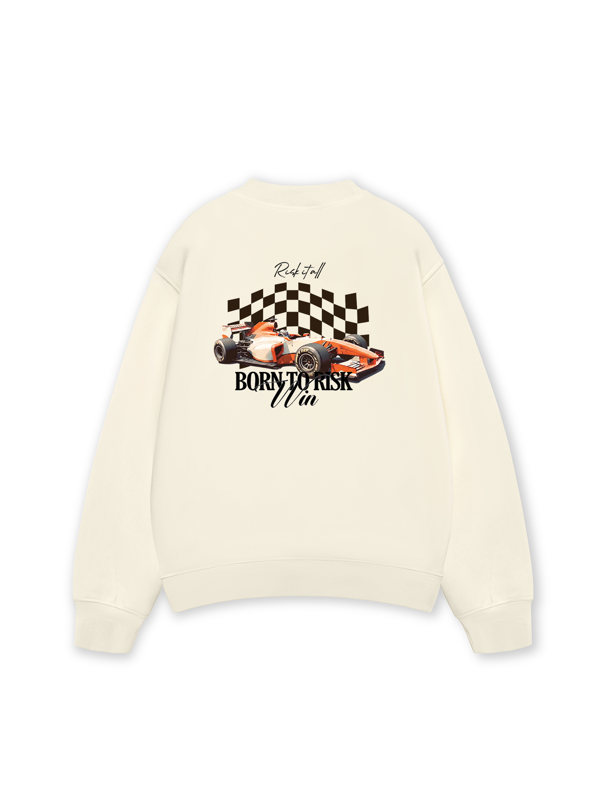 Áo Sweater Nỉ Hai Da Car Born To Risk Win