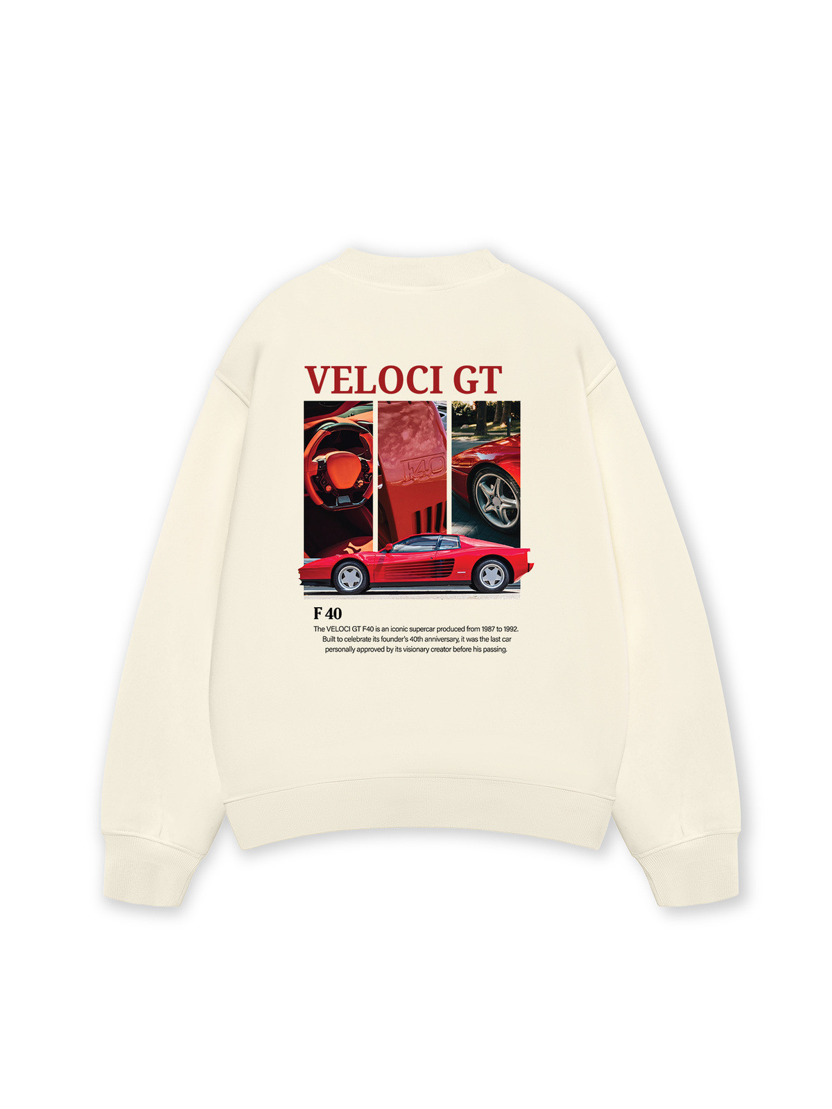 Áo Sweater Nỉ Hai Da Car Veloci GT F40