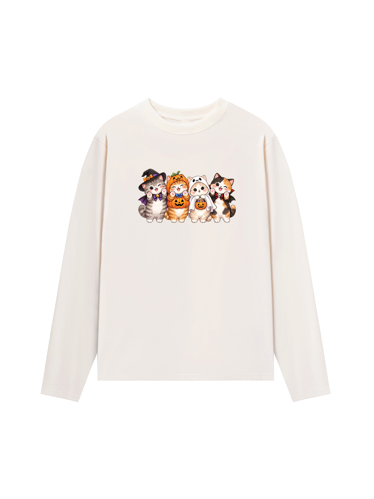 Áo Thun Dài Tay Meow Halloween