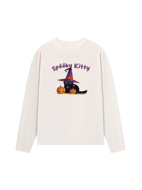 Áo Thun Dài Tay Spooky Kitty