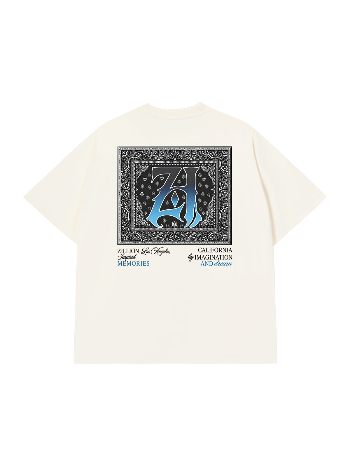 Áo Thun Relaxed Fit Hidden Meaning Zillion Black Blue Bandana