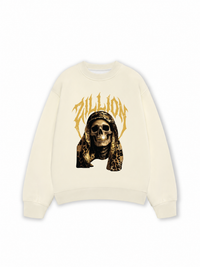 Áo Sweater Nỉ Hai Da Golden Skull