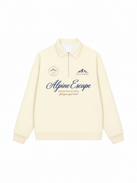 Áo Sweater Polo Nỉ Hai Da Alpine Escape