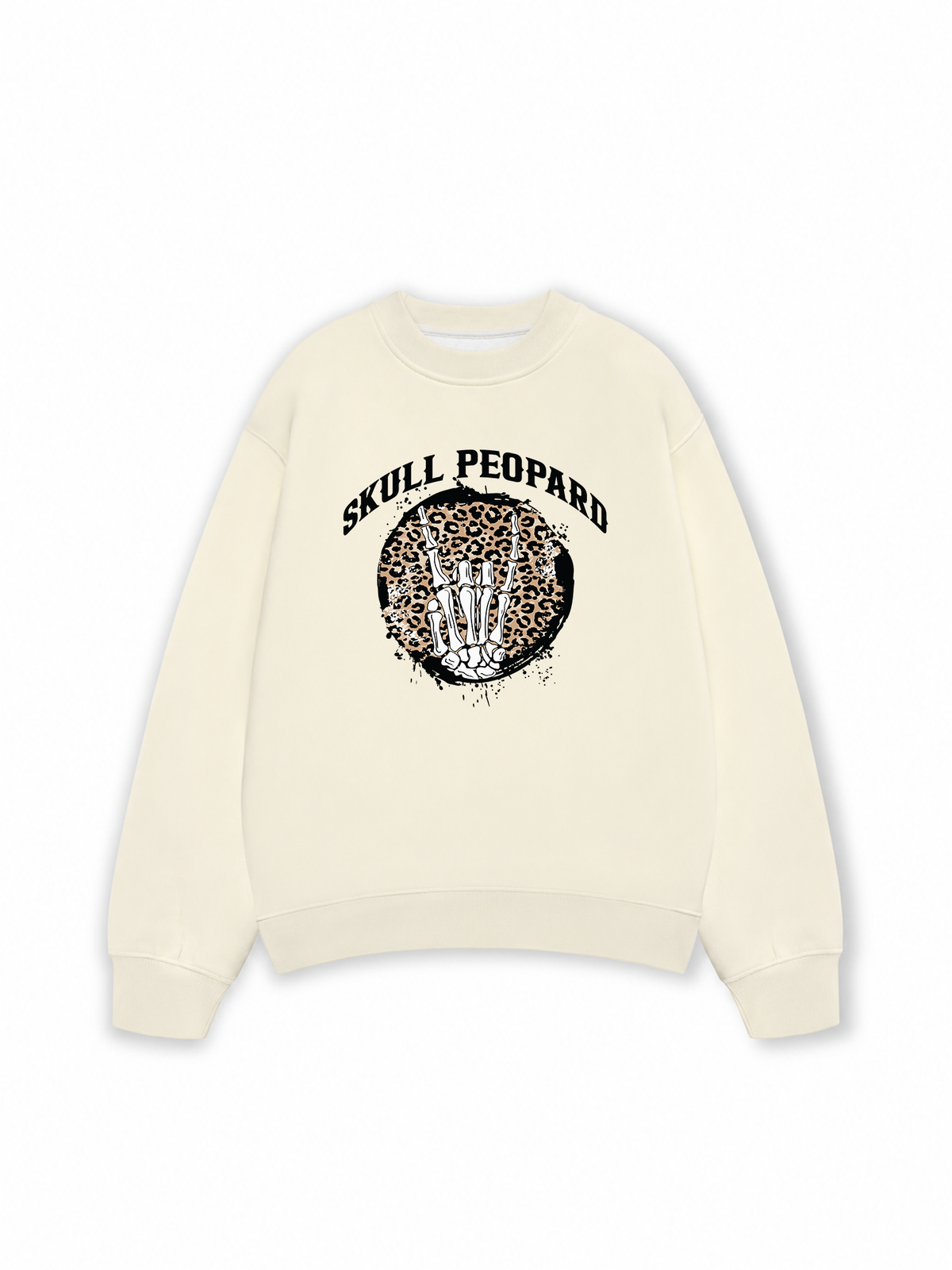 Áo Sweater Nỉ Hai Da Skull Leopard