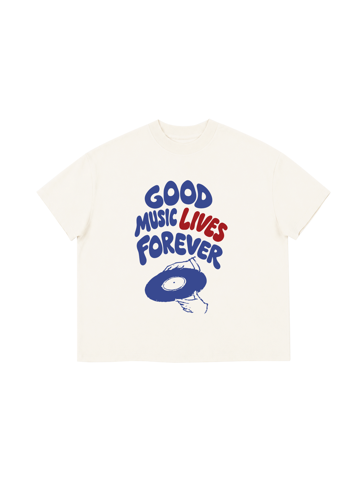 Áo Thun Boxy Good Music Lives Forever