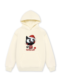 Áo Hoodie Nỉ Hai Da Cute Cat