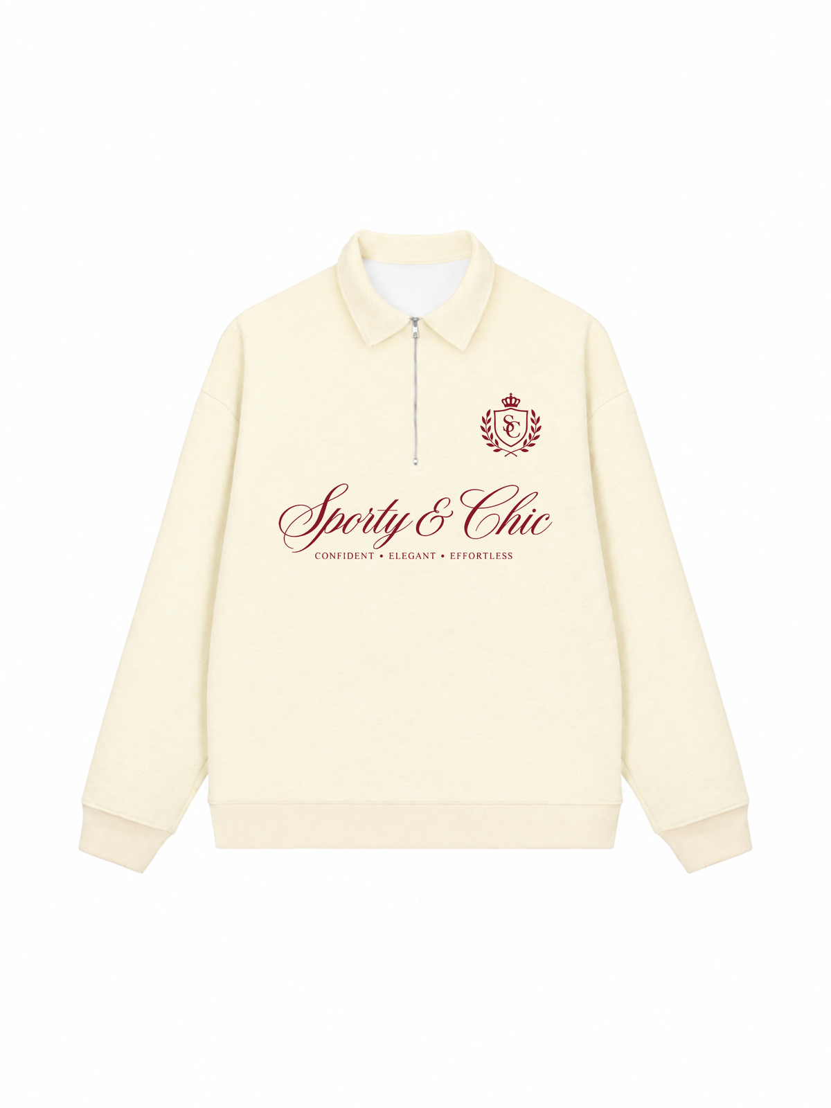 Áo Sweater Polo Nỉ Hai Da Sporty & Chic