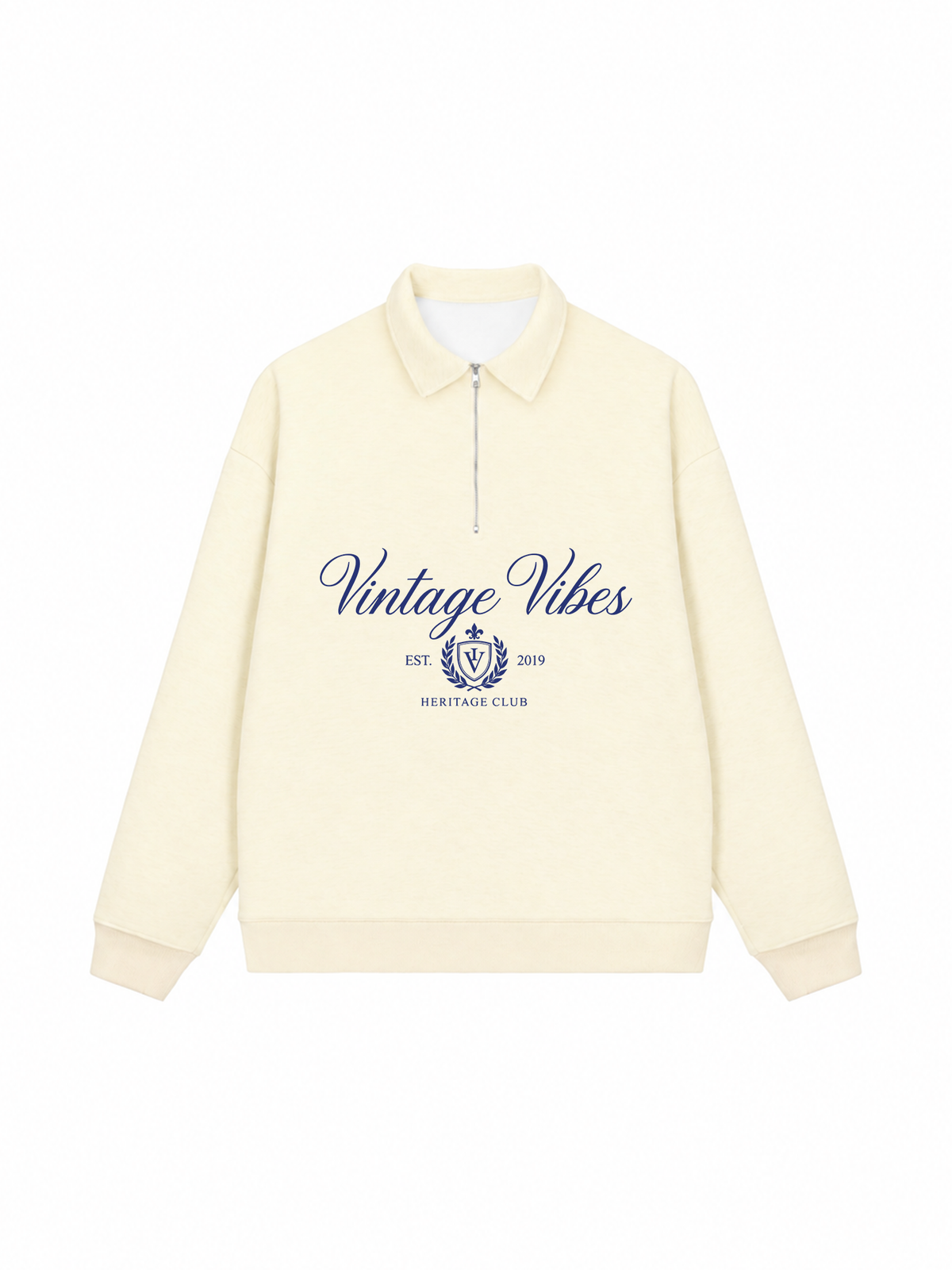 Áo Sweater Polo Nỉ Hai Da Vintage Vibe