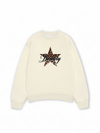 Áo Sweater Nỉ Hai Da Beauty Leopard Star