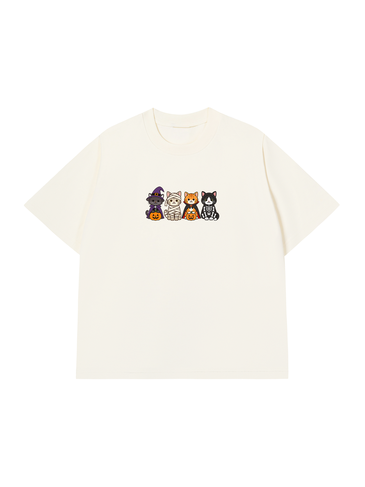 Áo Thun Relaxed Fit Cute Monster Cats