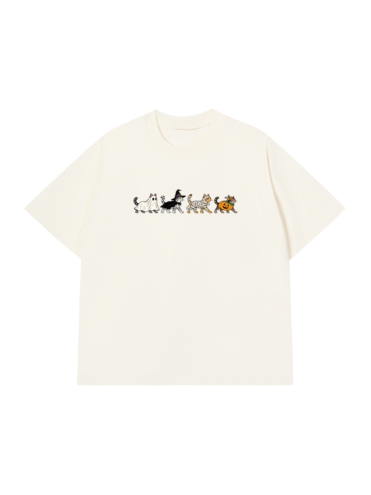 Áo Thun Relaxed Fit Halloween Meow Squad