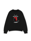 Áo Sweater Nỉ Hai Da Red Scarf Cat