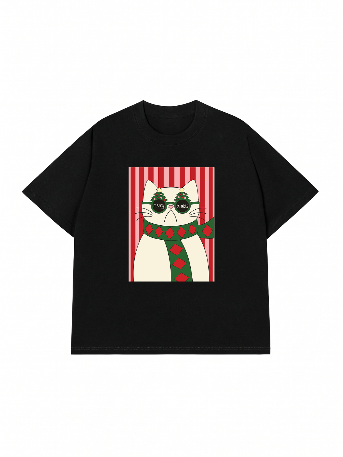 Áo Thun Relaxed Fit Meowy Christmas
