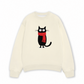 Áo Sweater Nỉ Hai Da Red Scarf Cat