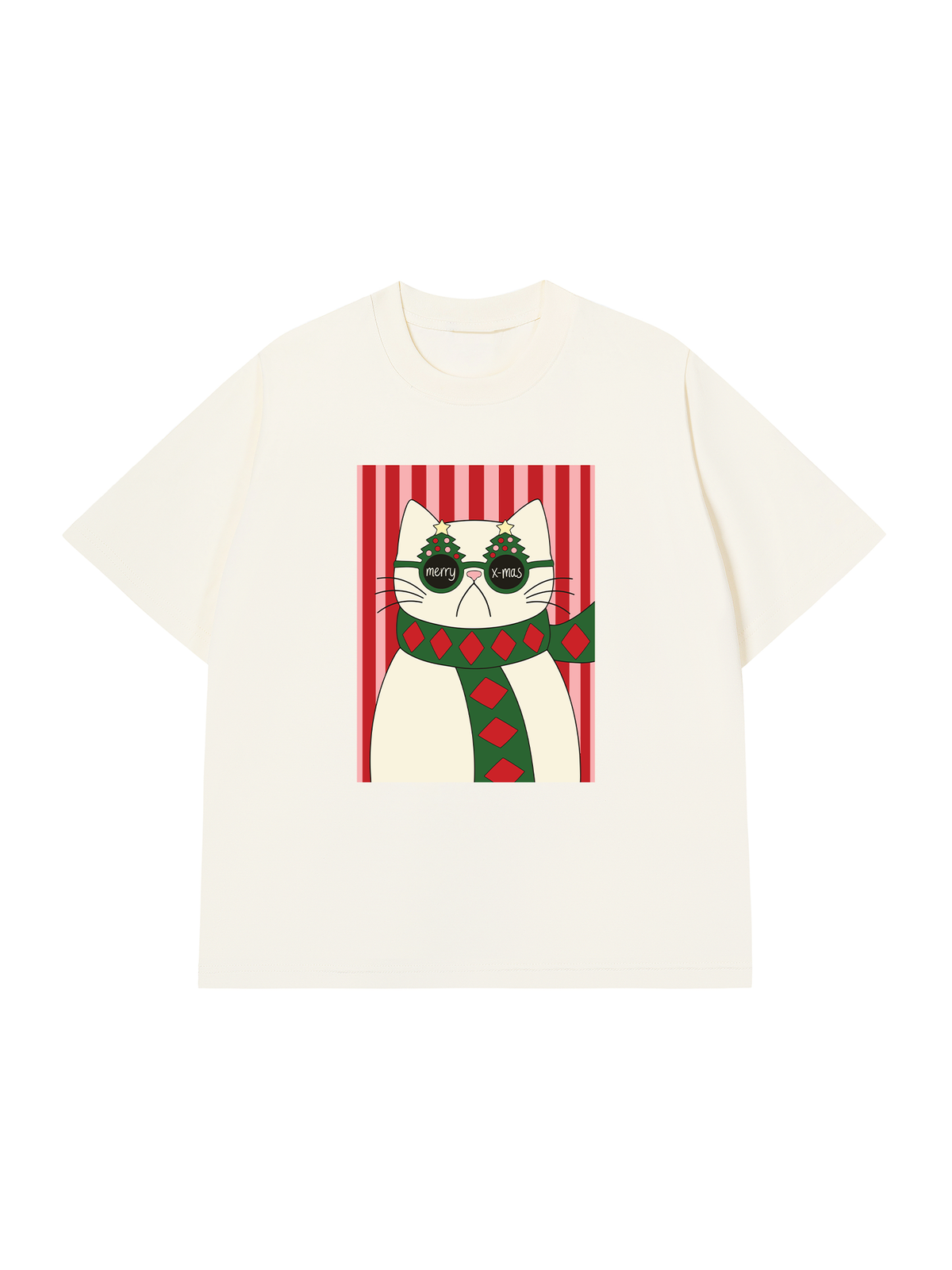 Áo Thun Relaxed Fit Meowy Christmas