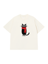 Áo Thun Relaxed Fit Red Scarf Cat