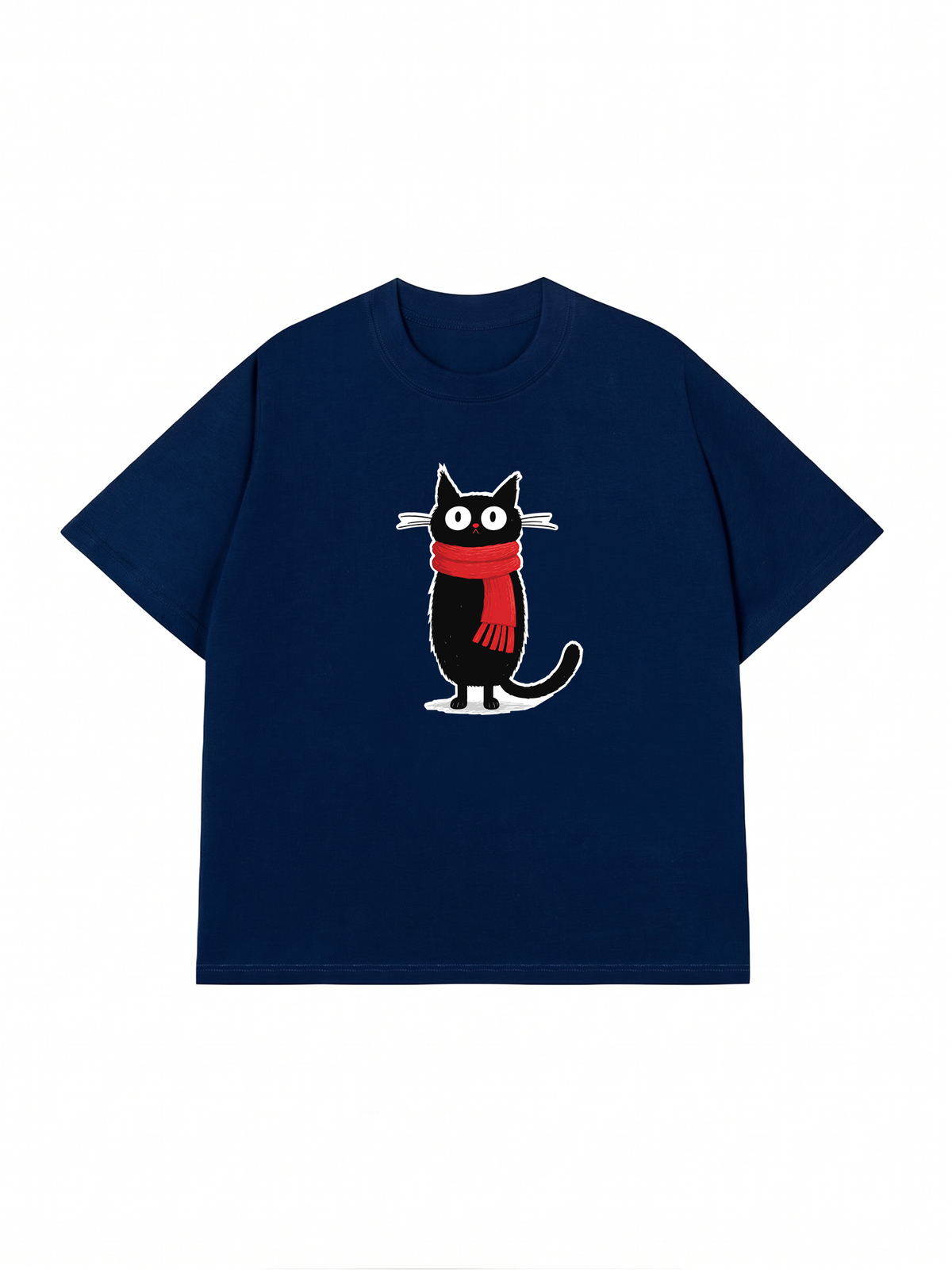 Áo Thun Relaxed Fit Red Scarf Cat