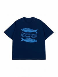 Áo Thun Relaxed Fit Blue Sardine