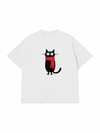 Áo Thun Relaxed Fit Red Scarf Cat
